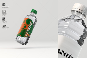 Water Plastic Bottle Mockup