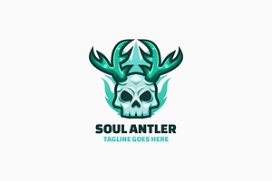 Soul Antler Simple Mascot Logo, a Branding & Logo Template by Artnivora.Std