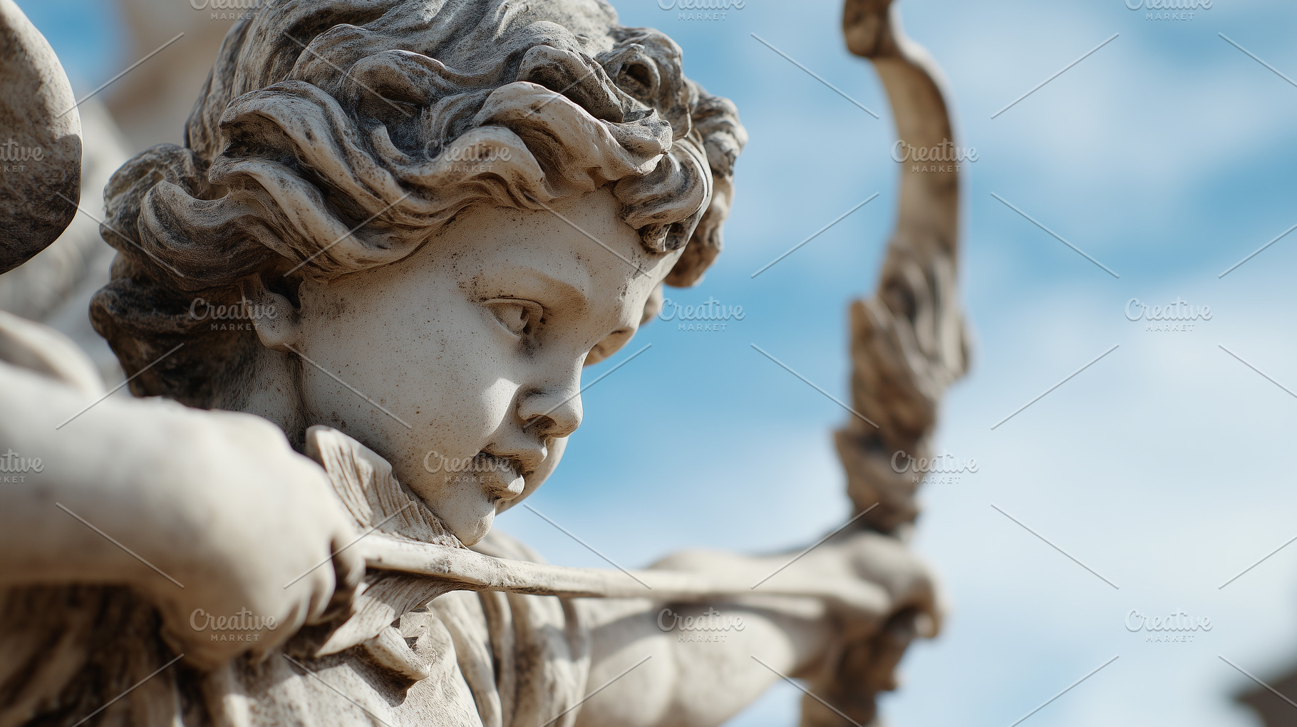 Classical marble statue of cupid, an Architecture Photo by MistyDay