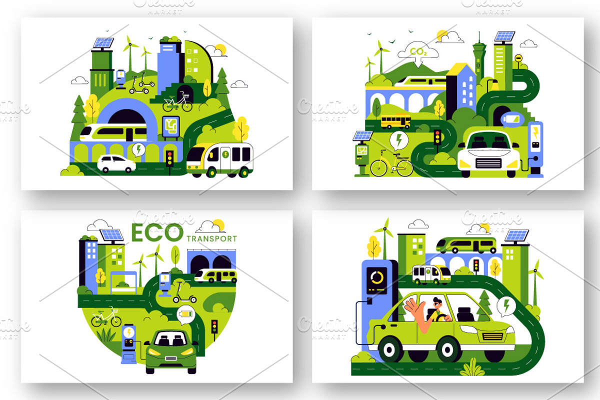 10 Eco Friendly Transportation, a Technology Illustration by denayunebgt (Photo 2 of 4)
