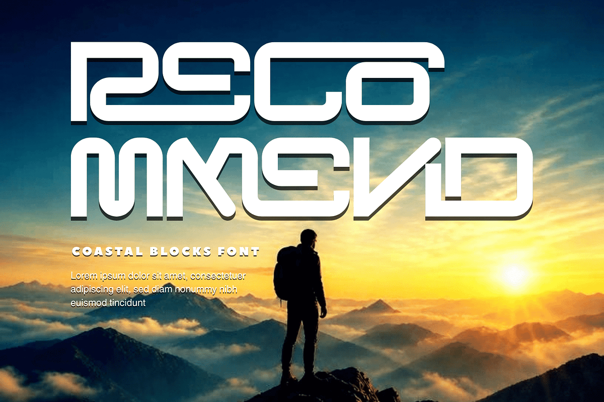 Coastal Blocks - Futuristic Font, a Sans Serif Font by 177Studio (Photo 2 of 8)