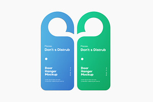 Two Door Hangers Mockup, a Product Mockup by graphypix