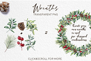 Delicate Christmas Watercolor bundle, a Seasonal Illustration by Yuliya Derbisheva (Thumbnail 6 of 14)