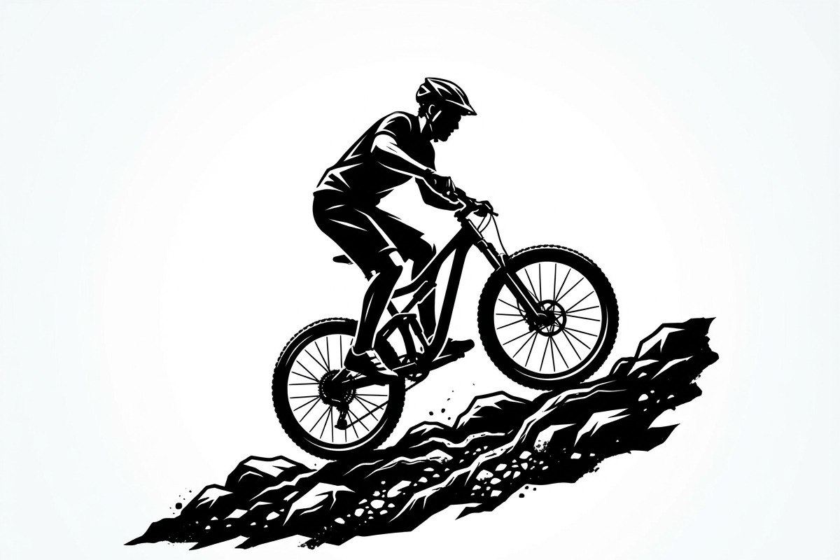 Mountain Biker Silhouette, a Person Illustration by Amazin_art (Photo 22 of 27)