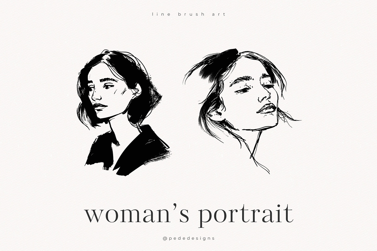 Woman's Portrait I, a Person Illustration by PeDe Designs (Photo 2 of 6)
