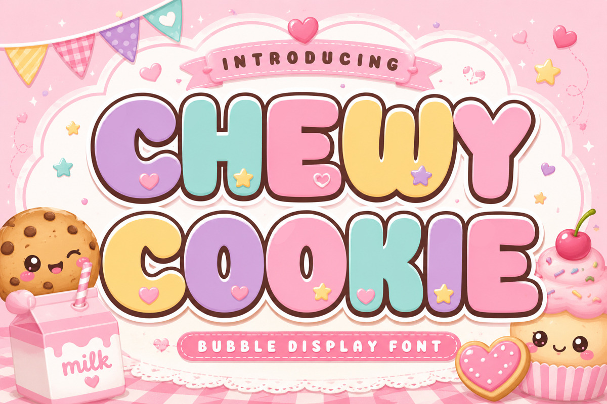 Chewy Cookie, a Sans Serif Font by Limited.studio (Photo 1 of 12)