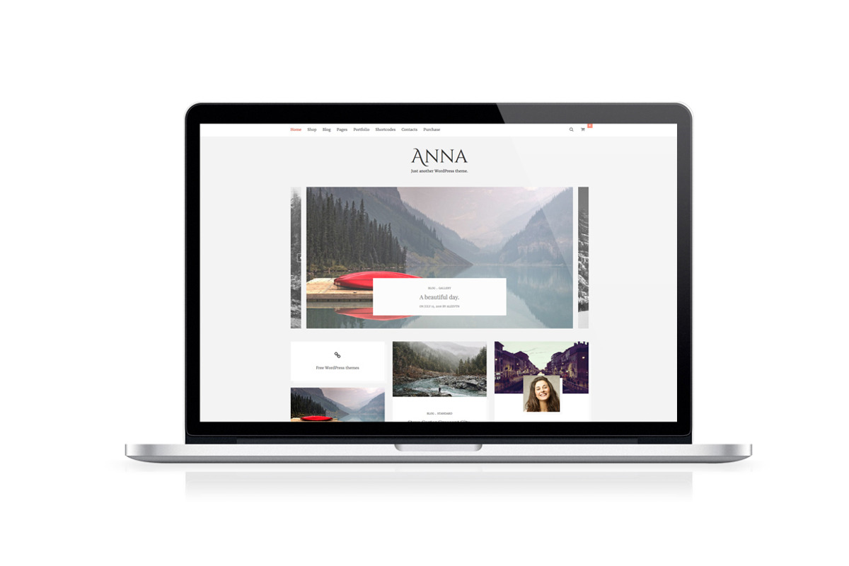 Anna, clean blog and ecommerce theme, a WordPress Template by ThemeinProgress