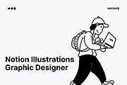 Notion Illustration Graphic Designer, a Person Illustration by Vectorly Space (Thumbnail 1 of 6)