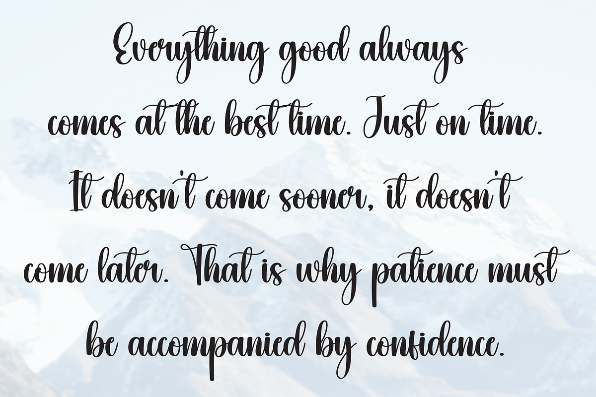 Glittering | Script Font, a Handwritten Font by Scratchones (Photo 6 of 9)
