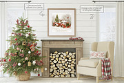 COZY CHRISTMAS Wall&Frame Mockups, a Poster Template by MyHomeMockups (Thumbnail 4 of 12)