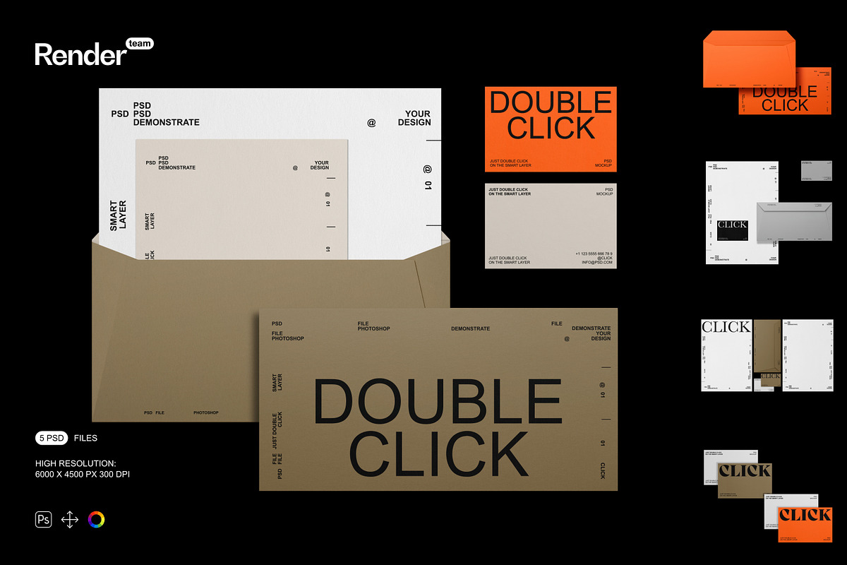 Brand Identity Mockup Set, a Books & Magazine Mockup by Renderteam (Photo 1 of 10)