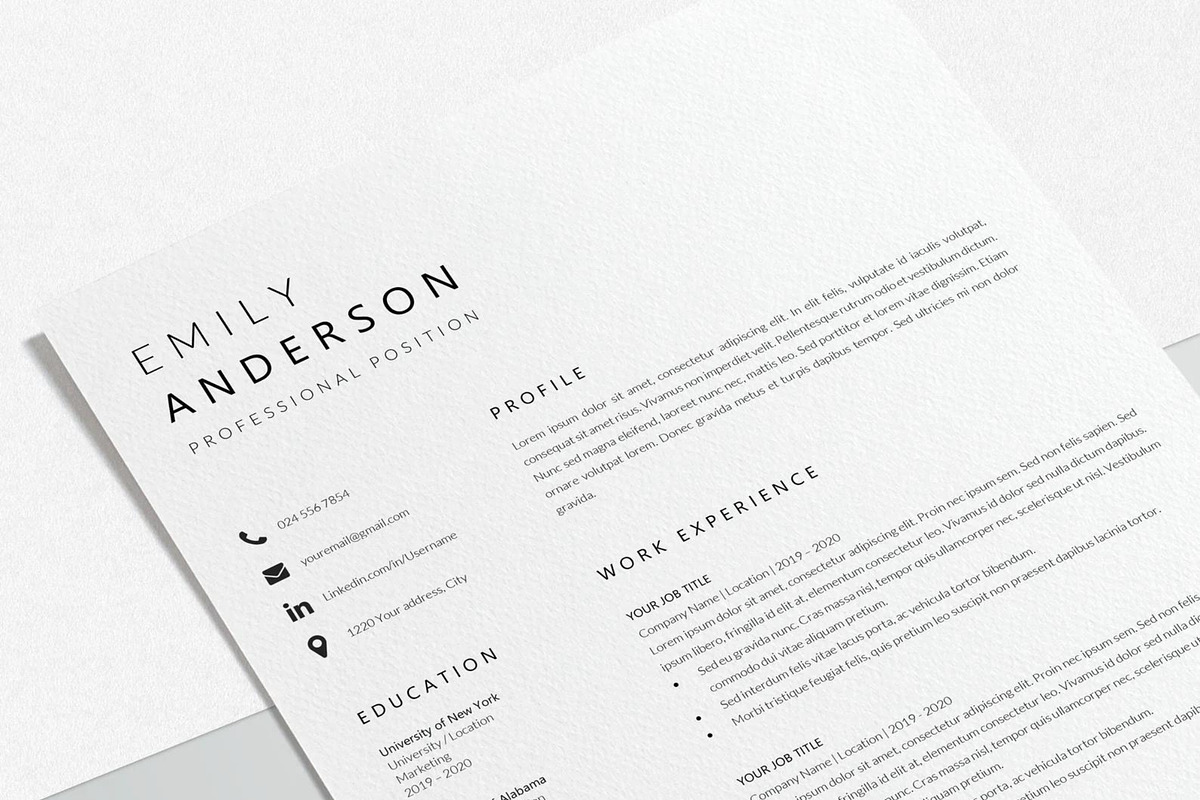 Basic CV Template Word, a Resume Template by LucaTheme (Photo 7 of 10)