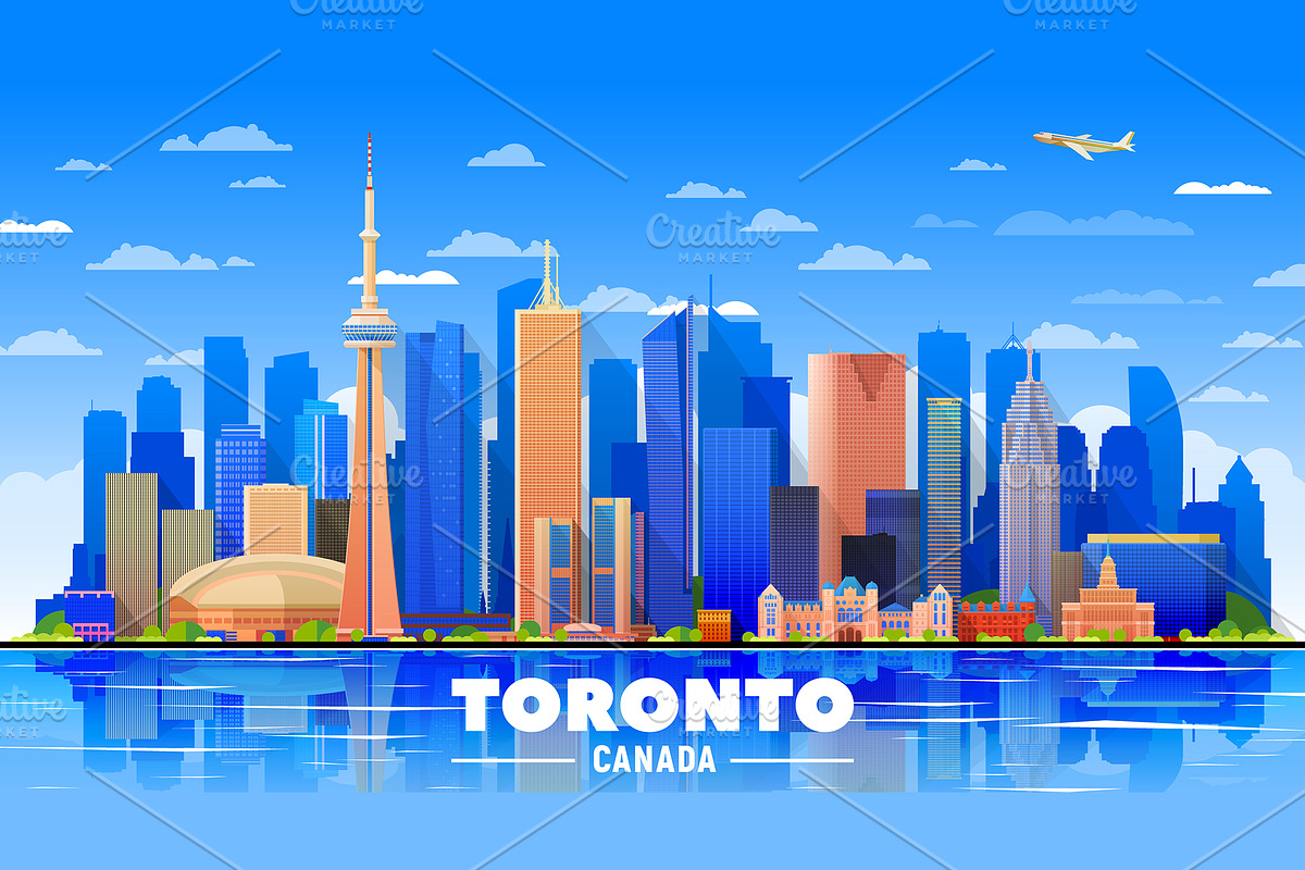 Toronto Canada city skyline, an Illustration by Sky and glass (Photo 3 of 5)