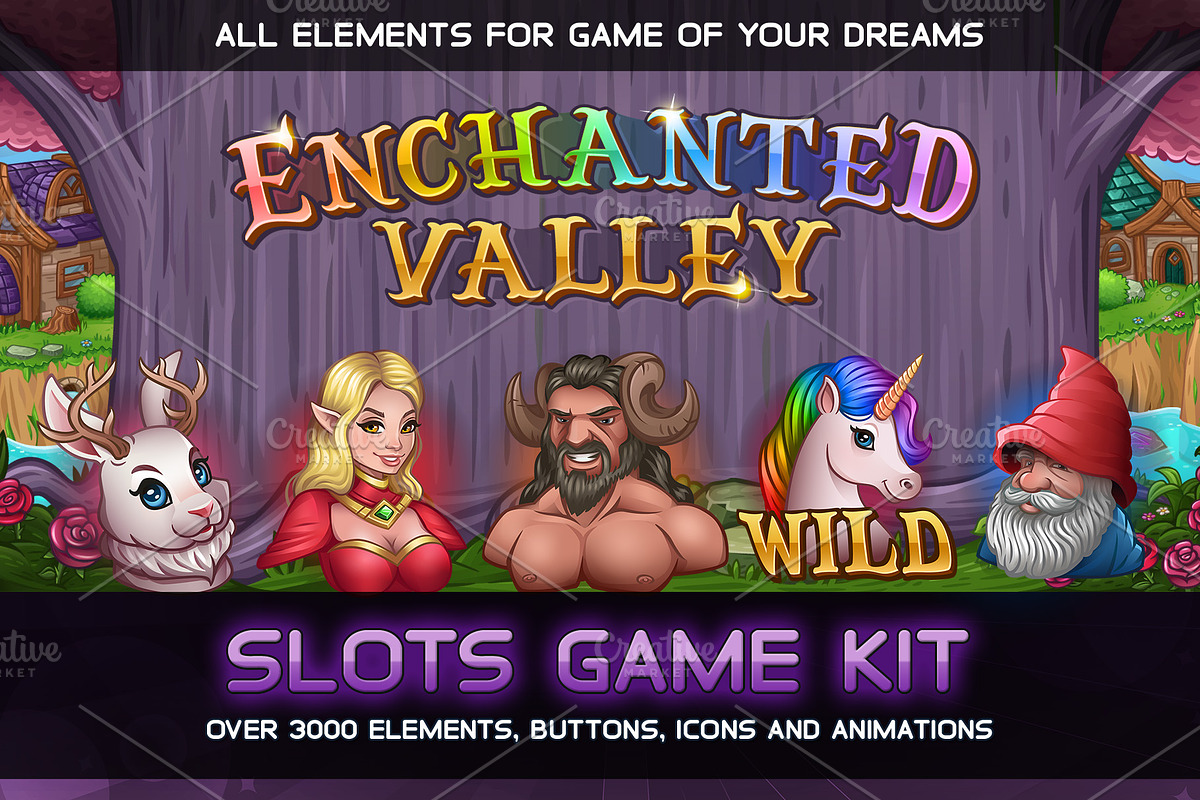 Enchanted Valley Slots game KIT, an Illustration by Saranai Store (Photo 1 of 10)