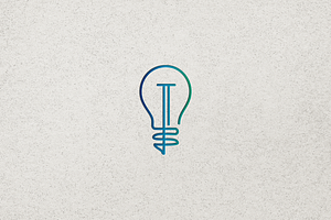 Minimalist Modern Light Bulb Logo