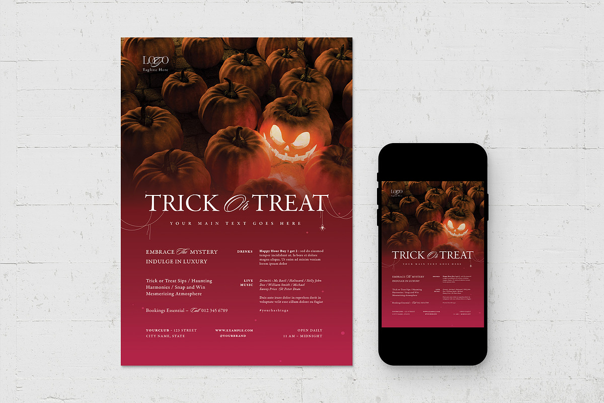 Halloween Flyer Template, a Flyer Template by BrandPacks (Photo 2 of 5)