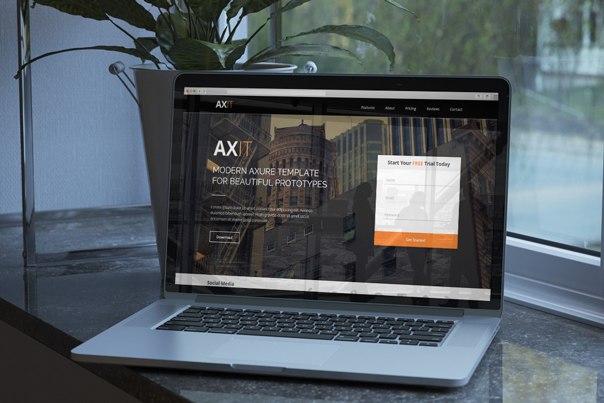 Axit - Axure Adaptive Views Template, a Landing Page Template by Axure Themes (Photo 3 of 6)