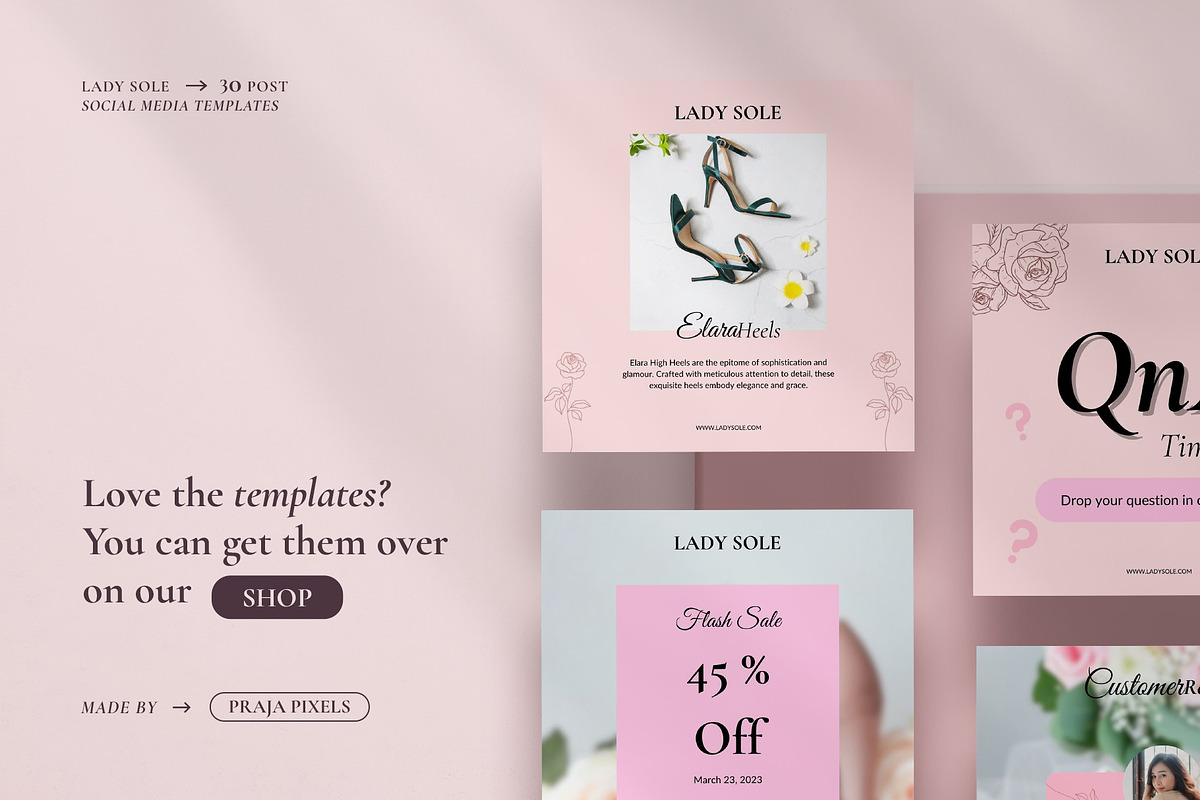 Lady Sole | Shoe Shop Canva Template, a Social Media Template by prajapixels (Photo 6 of 6)