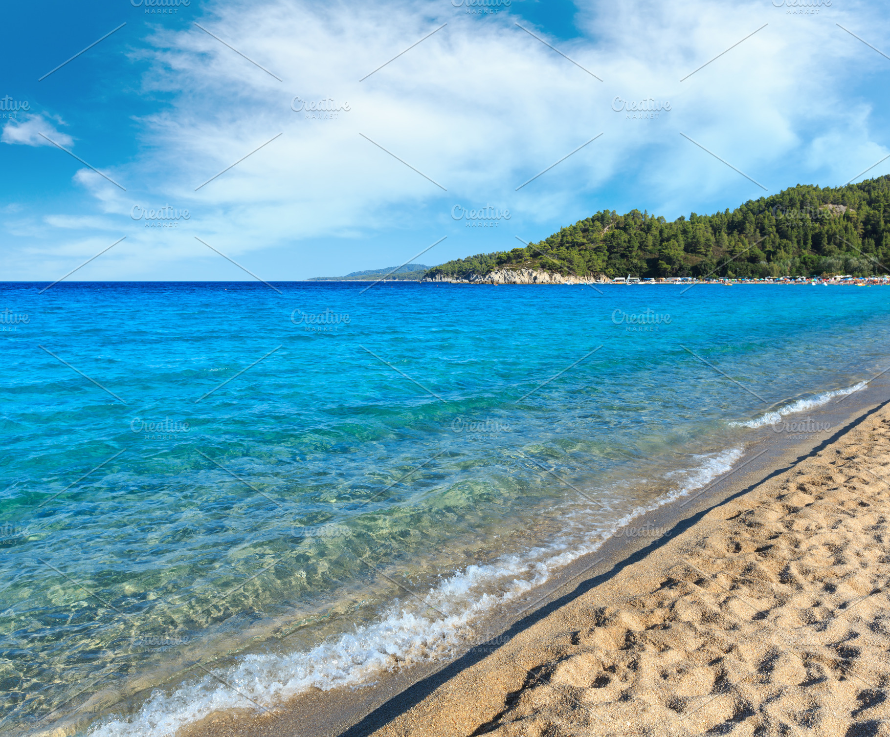 Aegean sea coast landscape with aquamarine water, view from Arme, a Nature Photo by YuriyB