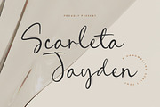 Scarleta Jayden Font, a Script Font by Timurtype (Thumbnail 1 of 7)