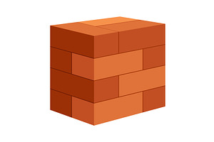 Building material. Heap of red, an Object Illustration by Things for designers