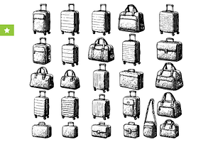 Vintage Luggage Collection, an Object Graphic by RT Studio