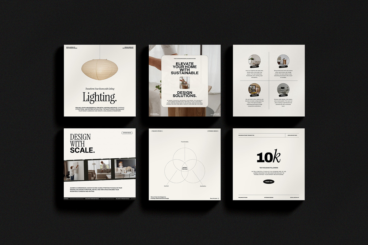 Interior Design Instagram Kit, a Social Media Template by Wildnun Studio (Photo 10 of 12)