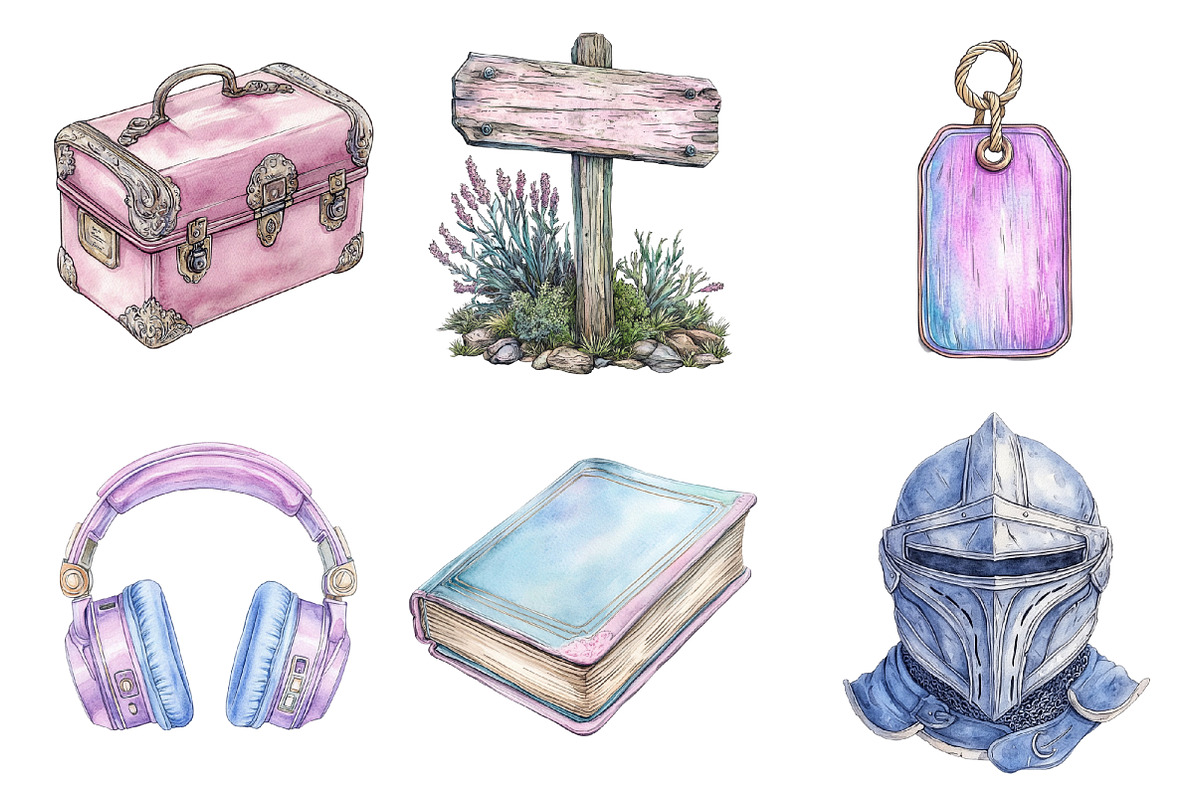 Museum Watercolor Clipart, an Illustration by SinaCreation (Photo 3 of 5)