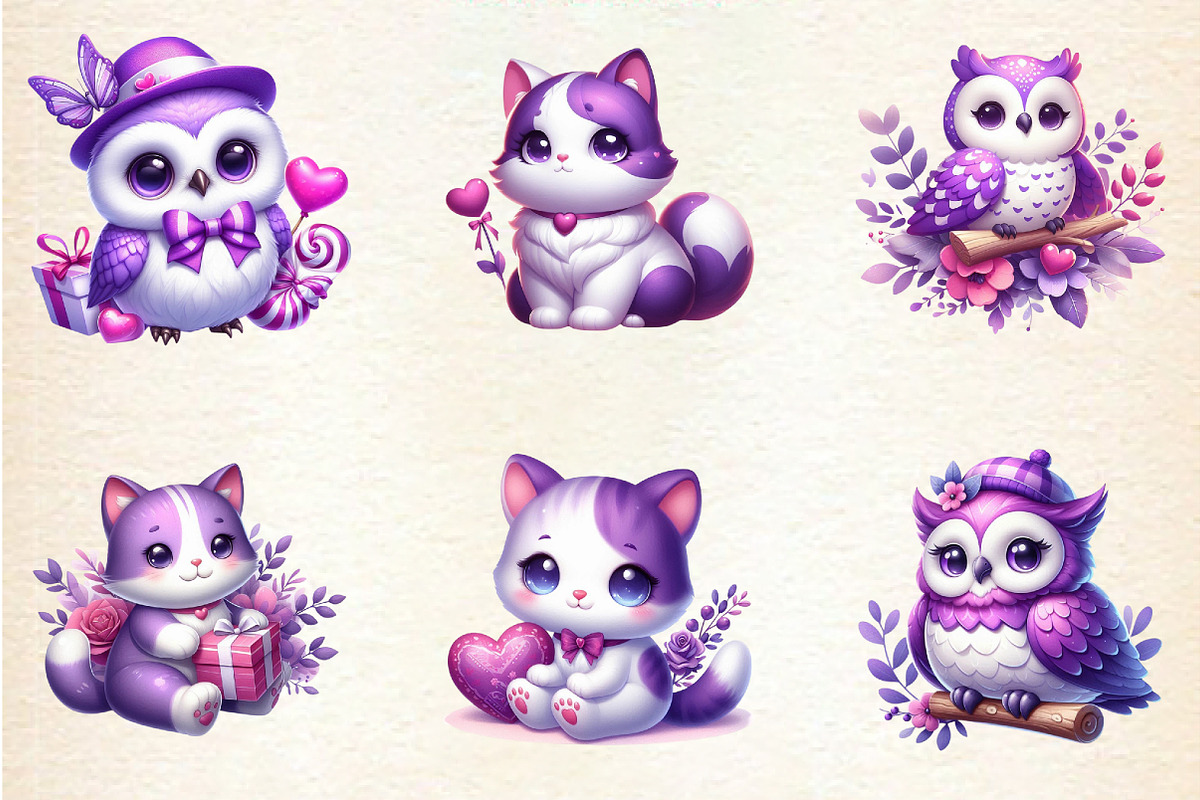 Valentine's Day Sublimation Clipart, an Illustration by DreamArtGraphic (Photo 6 of 6)