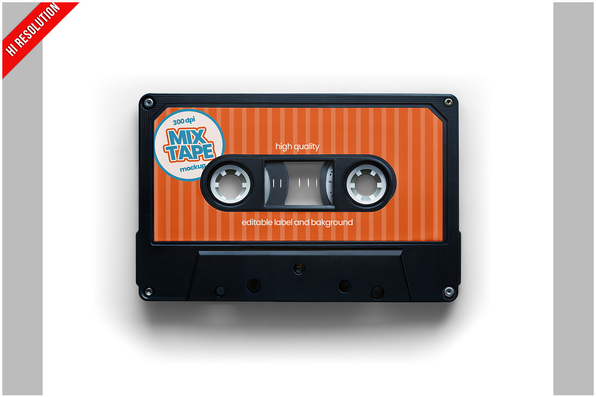 Mixtape Mockup, a Product Mockup by Bruno's Shop (Photo 1 of 3)
