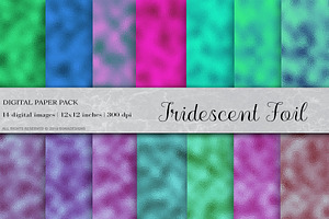 Iridescent Foil Digital Papers