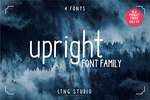 Upright font family
