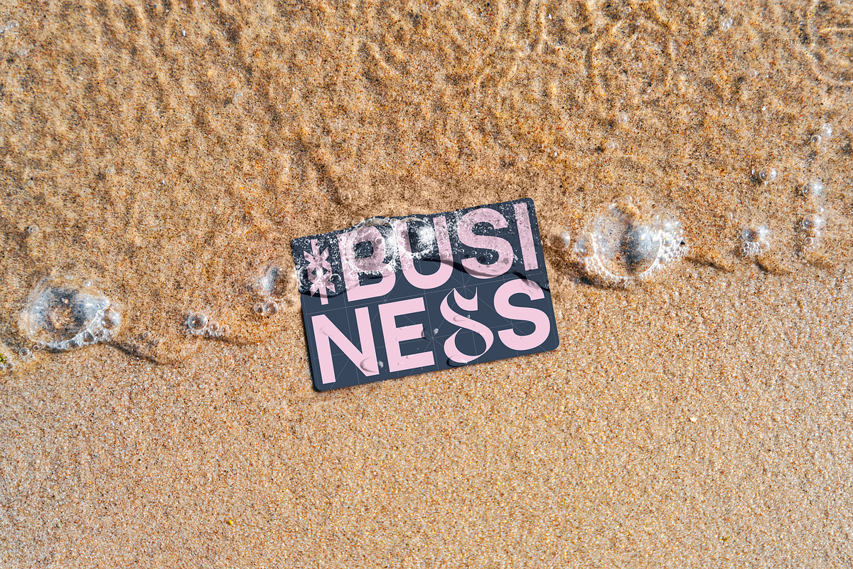 Business Card on the Beach Mockup, an Advertising Mockup by creatsy5 (Photo 4 of 6)