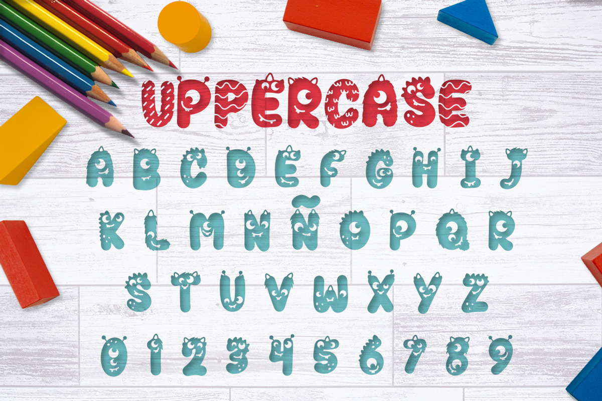 Baby Monster - Kids font, a Font by arausidp