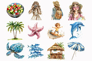 Greek Vacation Clipart, an Illustration by Design Market (Thumbnail 3 of 7)