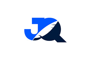 JQ or QJ logo and icon design