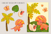 Cute and bright Dinosaurs Clipart, an Animal Illustration by LukaJreym (Thumbnail 6 of 11)
