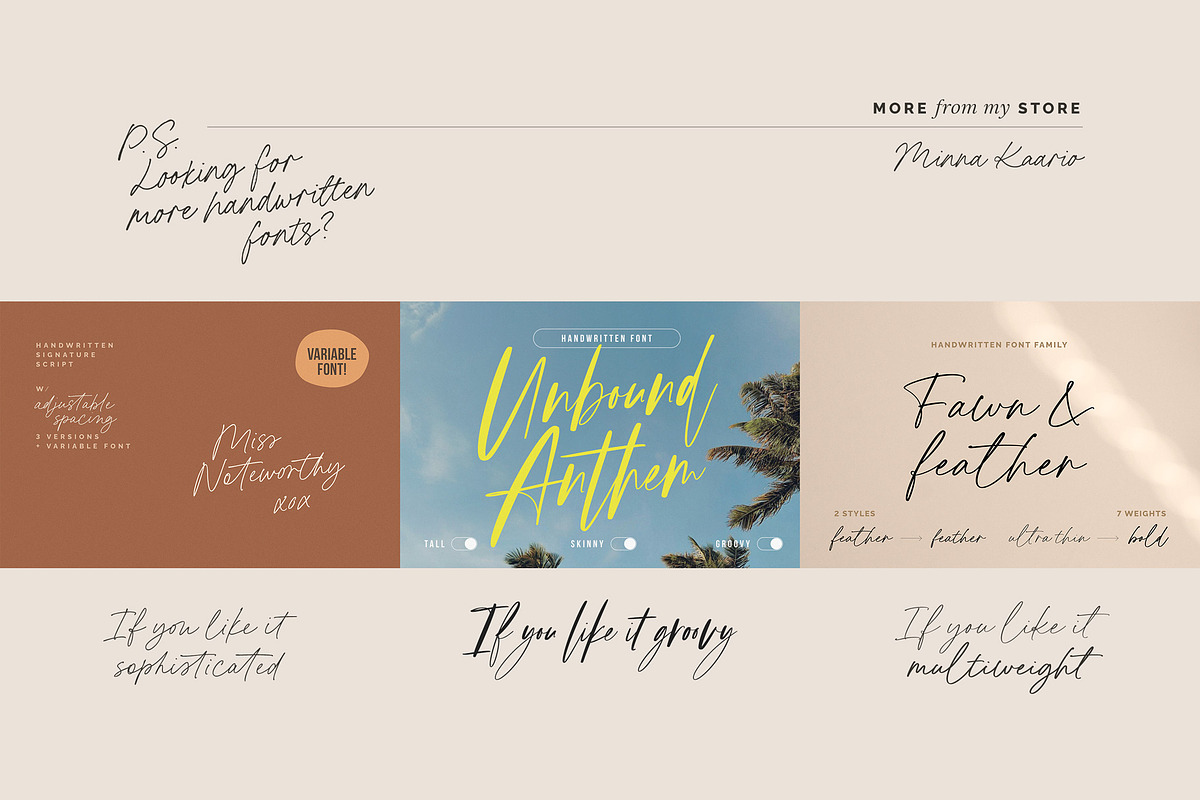 Miss Confidential handwritten font, a Handwritten Font by Minna Kaario (Photo 13 of 13)