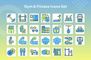 Gym & Fitness Icons Set Filled Line, an Icon by Kmg Design (Thumbnail 2 of 2)