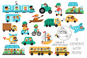 Transportation clipart, an Object Graphic by Lexi Claus (Thumbnail 5 of 12)
