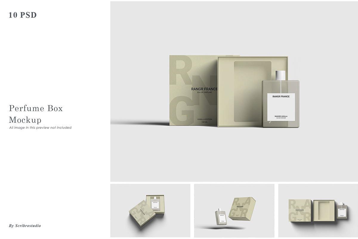 Perfume Box Mockup, a Packaging Mockup by scribrostudio (Photo 1 of 11)