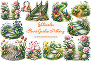 Flower Garden Pathway Clipart, an Illustration by Daily.Designs (Thumbnail 1 of 4)