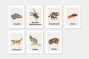 AUSTRALIAN ANIMALS printable cards, a Card Template by svetodesign (Thumbnail 5 of 5)