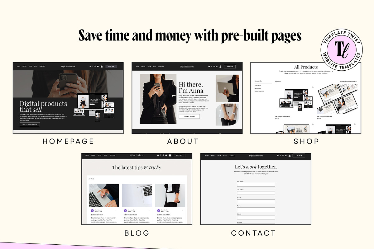 Wix Digital Products Template, a Wix Template by Template Twist Shop (Photo 6 of 10)