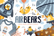 Air Bears vector clipart, an Animal Illustration by Brandianna (Thumbnail 1 of 11)
