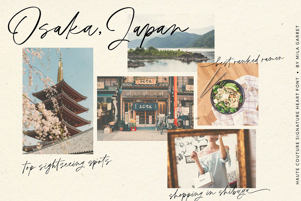 HauteCouture Handwritten Script Font, a Script Font by Mila Garret (Photo 15 of 23)