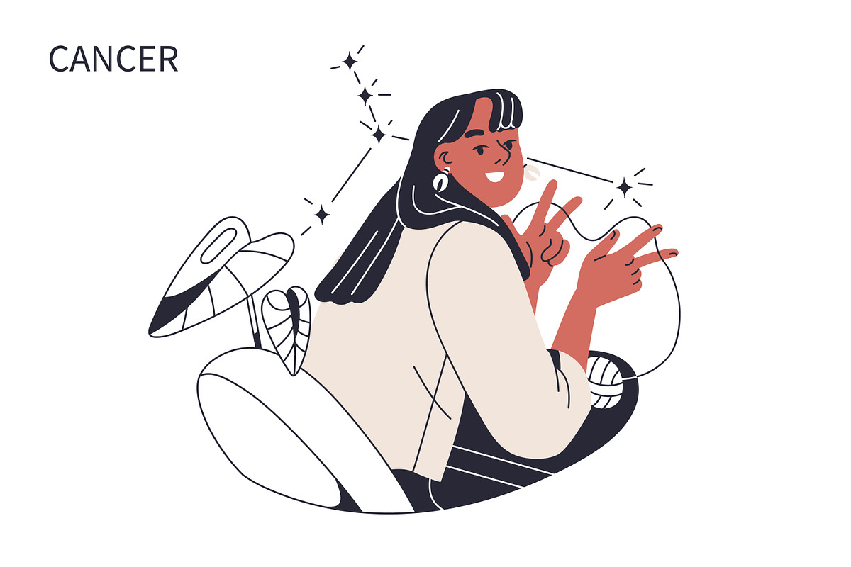 Zodiac signs women, astrology set, a Person Illustration by Good Studio (Photo 5 of 16)
