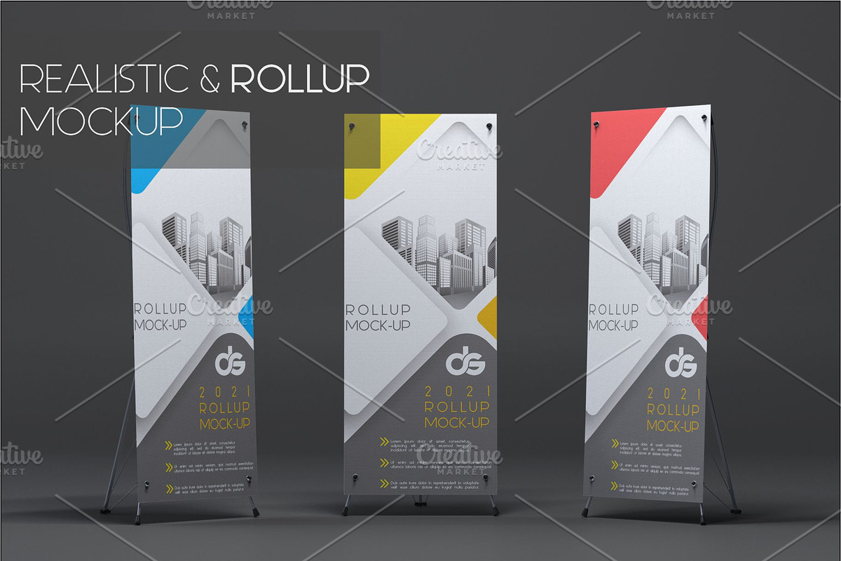 REALISTIC ROLLUP MOCK-UP, an Advertising Mockup by desgiant