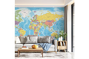 Vector World Map - Large&Detailed, a Decorative Illustration by PorcuPen Works (Thumbnail 7 of 9)
