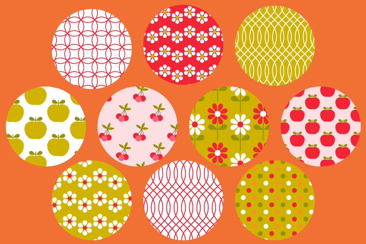 Seamless Vintage Patterns, a Pattern Graphic by Melissa Held Designs (Photo 4 of 6)